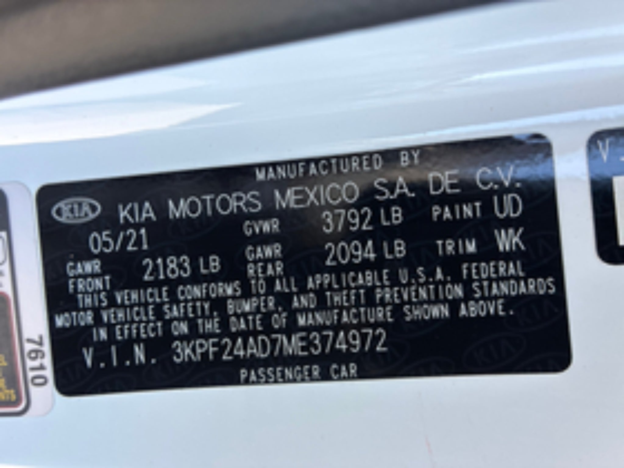 2021 Kia Forte LXS IVT